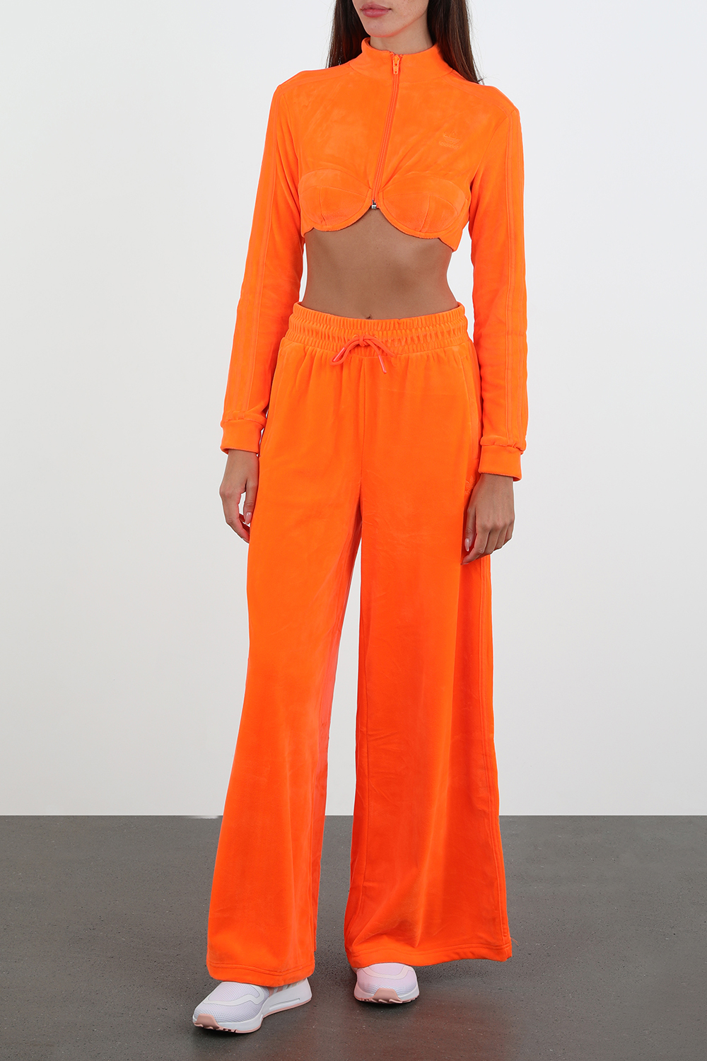 ג'רמי סקוט לאדידס מכנסי טרנינג מתרחבים בגוון כתום